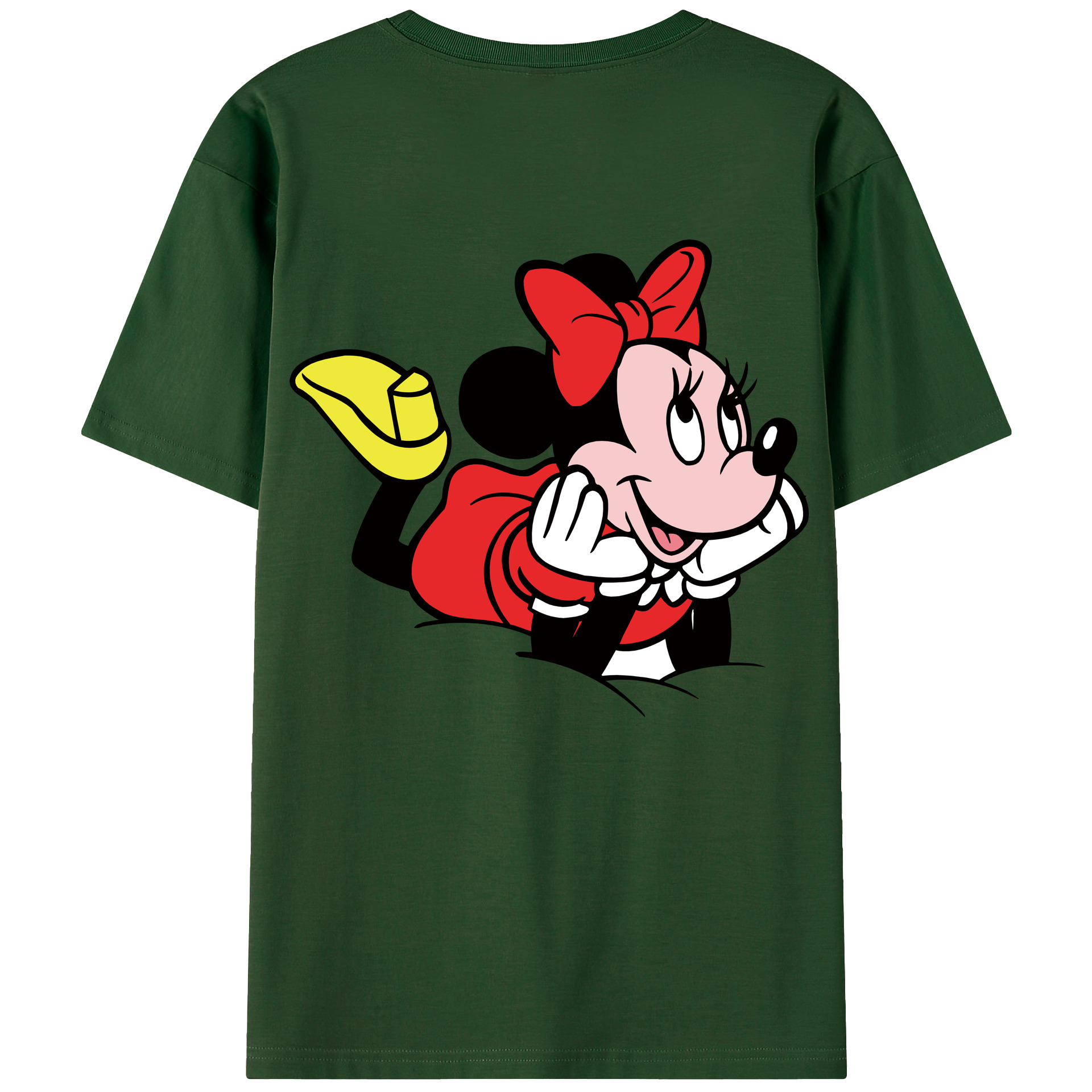 （画像用） ミッキーマウス Mickey Mouse 綿100％半袖Tシャツ（背面プリント）